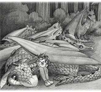 Concept Drawings of The Dragons